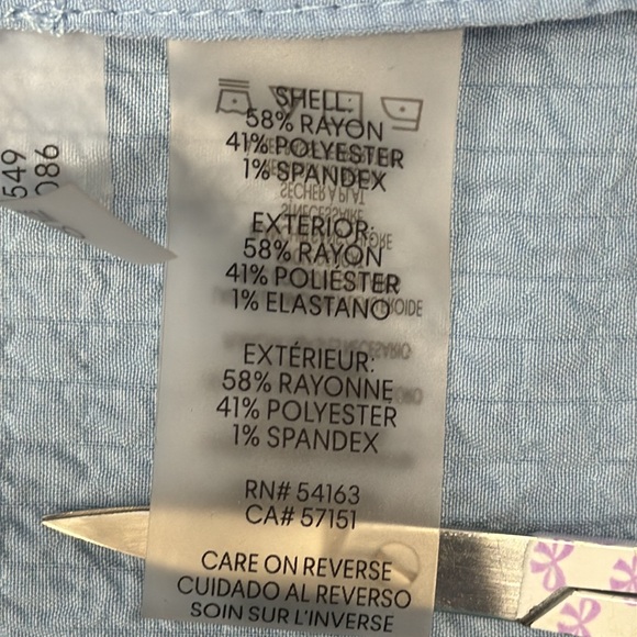 Calvin Klein Long Sleeve Blouse. Large - Picture 9 of 9